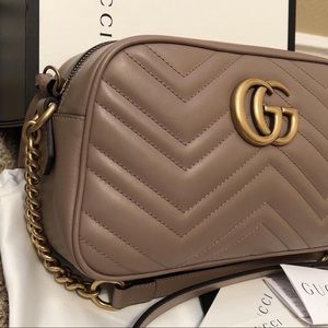 Gucci Marmont (nude matelassé) Bag